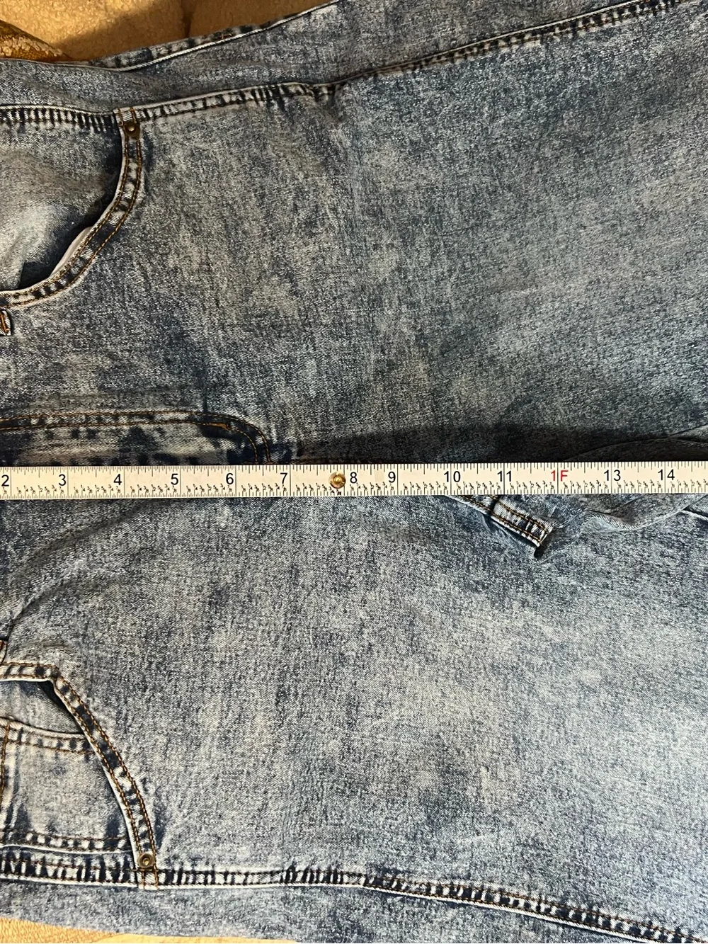 ADGN Acid Wash High Rise Tapered Jeans L NWOT